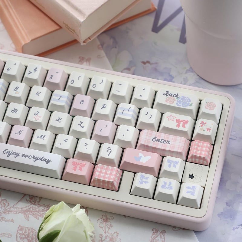 Sumgsn 152 Keys Pink Keycaps Dye Sub PBT Custom Keycap Set Fit for 60% 65% 75% 95% Mechanical Keyboard Cherry Mx Switches Mechanical Keyboard - Image 2